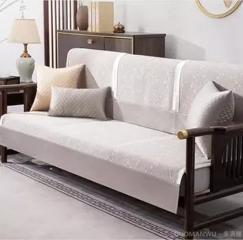 Универсальная подушка для дивана Four Seasons, новый китайский нескользящий коврик из массива дерева, диванная подушка, чехол на сиденье, высококачественная ткань 90*70cm