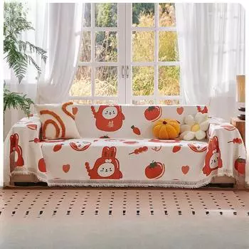 Универсальная подушка для дивана Four Seasons, простой чехол для дивана с рисунком, ткань для полотенец, скандинавский нескользящий чехол для дивана, пылезащитное одеяло для гостиной 130*180