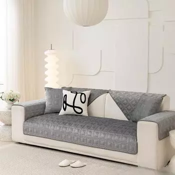 Универсальная подушка для дивана из Нидерландов на четыре сезона, стеганая тканевая подушка, простой современный нескользящий чехол для дивана из цельного дерева в скандинавском стиле 70*70cm серый