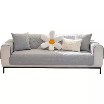 Универсальная подушка для дивана на все времена года, чехол из хлопчатобумажной ткани, ткань для покрытия, полотенце для дивана, спинка, подушка для дивана, утолщенная подушка для сиденья 70*70cm