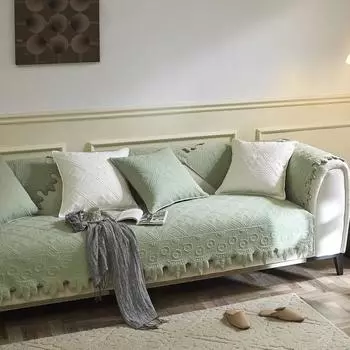 Универсальная подушка для дивана, тяжелая, высококачественная, для гостиной, нескользящий чехол для дивана, чехол для полотенец, хлопок с вышивкой, четыре сезона 70x70