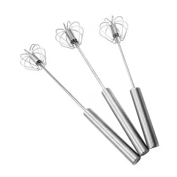 Универсальная полуавтоматическая взбивалка для яиц из нержавеющей стали, ручное давление, кухонные аксессуары, инструменты серебристого цвета 10 inch