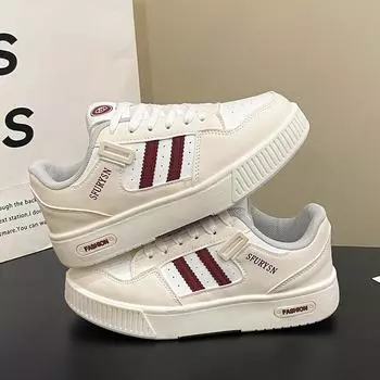 Универсальная повседневная обувь на толстой подошве, женская осенняя обувь с низким верхом для сноуборда, повседневная спортивная обувь белого цвета Tide 35