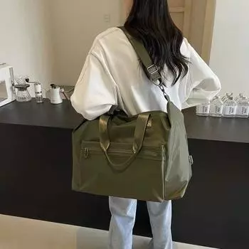 Универсальная повседневная сумка через плечо, мягкая, универсальная, сумка через плечо для поездок на работу, Оксфорд, молния, прочная, большая вместительная дорожная сумка, новая