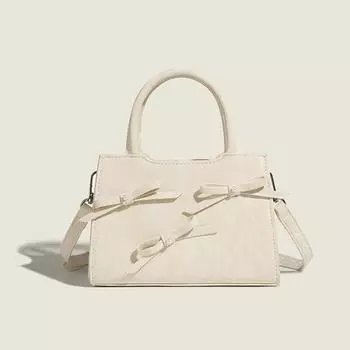 Универсальная простая модная сумка для особых интересов с милым бантом, женская сумка через плечо, маленькая квадратная сумка