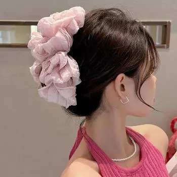 Универсальная пушистая заколка для волос для женщин и девочек, милый бант, большой коготь для волос, высокий конский хвост, заколка в виде акулы, аксессуары для волос, подарки чёрный