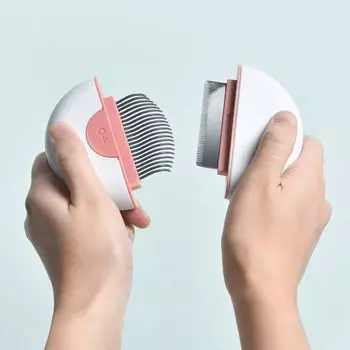 Универсальная расческа Gemini Pet Comb, портативная круглая форма, щетка для кошек, для маленьких и средних животных, открытый узел для удаления плавающих волос, принадлежности для собак зелёный