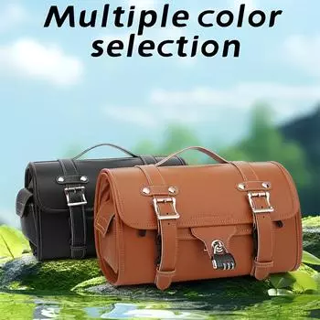 Универсальная ретро заднее сиденье мотоцикла боковая водонепроницаемая сумка для багажа на открытом воздухе повседневная большая вместительная сумка-тоут чёрный