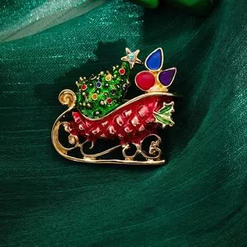 Универсальная рождественская брошь-сапожки Рождественская брошь в виде капли масла Милая рождественская эмалевая булавка Друзья Style1