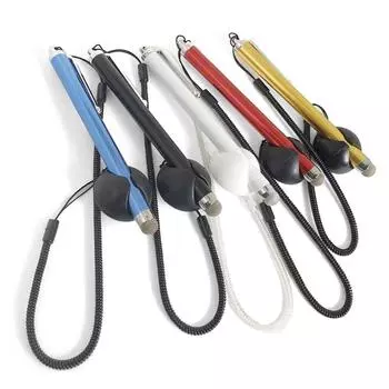 Универсальная ручка для ноутбука, телефона, планшета, ПК, сенсорная ручка, карандаш, емкостная ручка с пружинным тросом, фиксированная база, стилус, дисплей, планшетные ручки чёрный