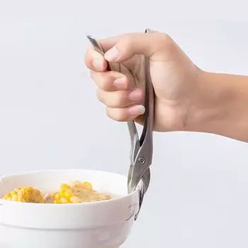 Универсальная ручка для посуды Huohou, зажим для защиты от ожогов из нержавеющей стали белый