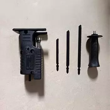 Универсальная ручная возвратно-поступательная пила из железного сплава, многофункциональный преобразователь дрели в пилу с пильным полотном, для домашнего хозяйства и использования в домашних условиях One Size Fits All чёрный