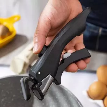 Универсальная съемная ручка для кастрюли. Прочная эргономичная сменная ручка для посуды. Совместимость с бежевый