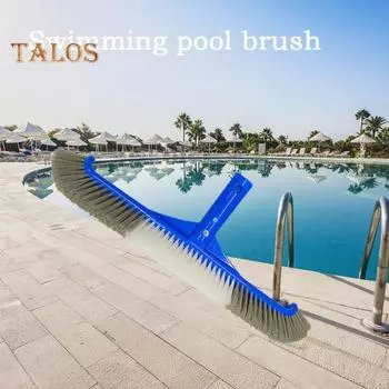 Универсальная щетка для бассейна с жесткой щетиной, изогнутыми концами, высокоэффективная сверхмощная щетка для чистки плитки бассейна синий