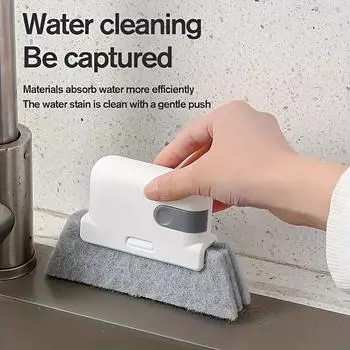 Универсальная щетка для чистки оконных перил, легко чистится от небольших зазоров и рам, инструмент для чистки кухонной столешницы серый