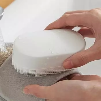 Универсальная щетка для стирки с мягкой щетиной — идеально подходит для одежды, обуви и воротников белый