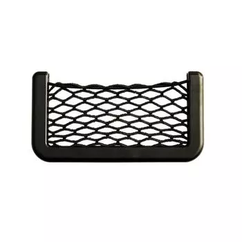 Универсальная сетка для хранения на боковой стороне автомобильного сиденья, веревочная сумка, сетчатый карманный органайзер, наклейка чёрный