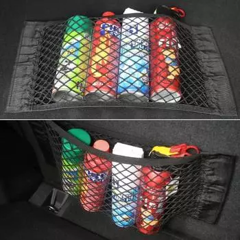 Универсальная сетка для хранения на заднем багажнике автомобиля, сетчатый карман для хранения вещей, растягивающаяся сетчатая наклейка на стену, сумка-органайзер