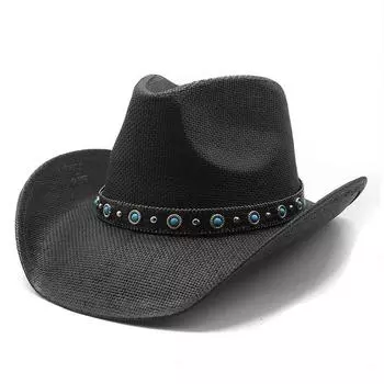 Универсальная шляпа в стиле джаз, модная гофрированная шляпа джентльмена, летняя шляпа с козырьком и солнцезащитным козырьком, рыцарская шляпа в европейском и американском стиле M56-58cm