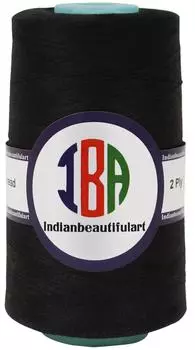 Универсальная швейная нить IBA Indianbeautifulart, катушки 5000 ярдов, 100 витых полиэфирных конусных соединительных ниток для рукоделия 170 G чёрный