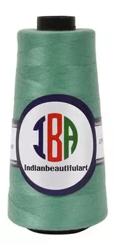Универсальная швейная нить IBA Indianbeautifulart, катушки 5000 ярдов, 100 витых полиэфирных конусных соединительных ниток для рукоделия 120 G аквамарин