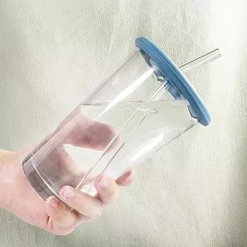 Универсальная силиконовая крышка для чашки, стеклянная крышка для напитка, термостойкая, с отверстием для соломинки