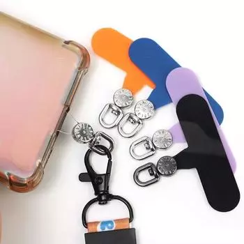 Универсальная сменная подкладка для сотового телефона, вращающаяся на 360°, антипотеряющаяся, ремни для подвешивания, петли для шнурка, прокладка для шнурка мобильного телефона синий