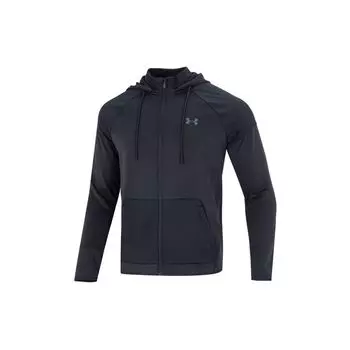 Универсальная спортивная куртка с капюшоном Under Armour Rush Fz с принтом логотипа, мужские куртки черного цвета 1373719-001 M