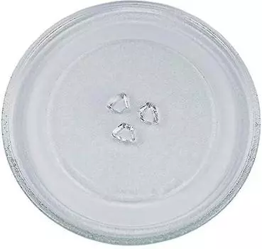 Универсальная стеклянная пластина-вертушка для микроволновой печи с 3 креплениями, 245 мм.