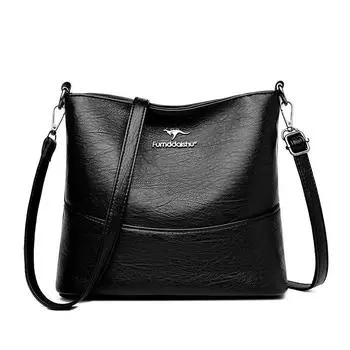 Универсальная сумка через плечо, большая вместимость, темпераментная сумка для мам среднего возраста, простая сумка через плечо для пожилых людей чёрный
