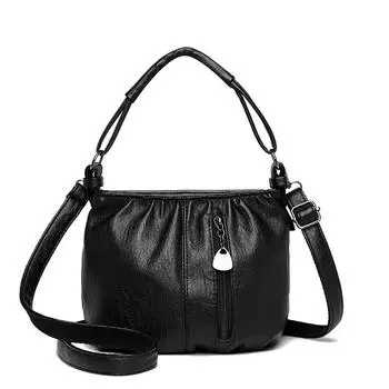 Универсальная сумка через плечо большой вместимости для женщин, однотонная сумка через плечо, модная высококачественная ПУ, новая