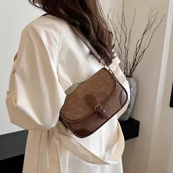 Универсальная сумка через плечо для женщин, нишевая сумка через плечо, ретро-курьерская сумка высокого класса, элегантная сумка