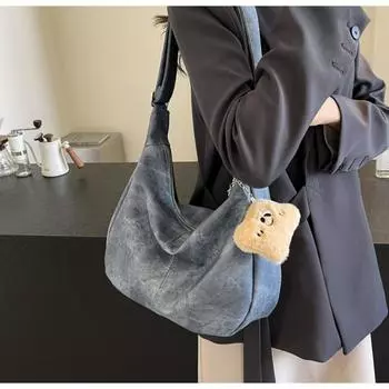 Универсальная сумка через плечо Instagram для женщин, новинка 2024 года, модная весенне-осенняя сумка-тоут в стиле ретро, сумка большой вместимости в академическом стиле для отдыха