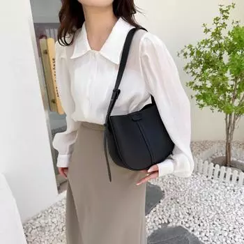 Универсальная сумка через плечо, летняя корейская версия, новая ПУ сумка для поездок на работу, модная простая женская сумка на одно плечо (20cm<Max Length<30cm)