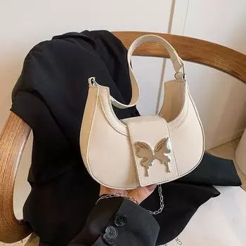 Универсальная сумка через плечо Niche Design, женская сумка на весну и лето, сумка подмышкой, нежная текстура, сумка на цепочке белый