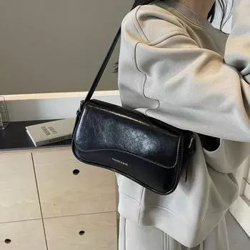 Универсальная сумка через плечо, новая сумка-мессенджер высокого класса в зарубежном стиле, однотонная сумка в стиле ретро в Гонконге one size fits all