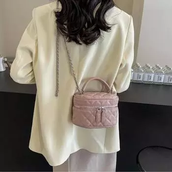 Универсальная сумка через плечо с цепочкой для женщин, переносная сумка для ведра с водой, маленькая квадратная сумка