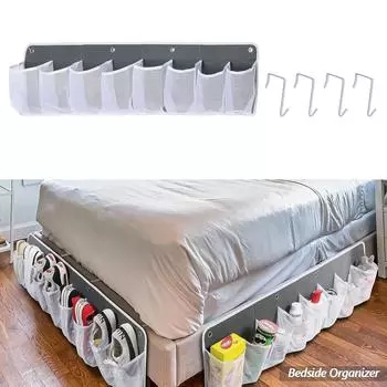 Универсальная сумка для хранения обуви у кровати, сумка для хранения обуви у кровати, 8/16 карманов, большая вместимость, подвесной органайзер для обуви 8