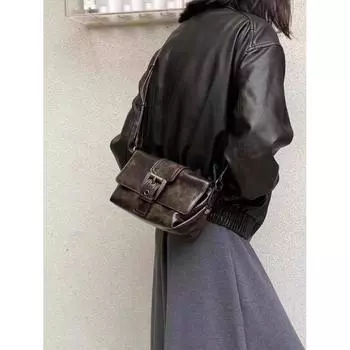 Универсальная сумка для мотоцикла, сумка-подмышка Майяра, высококачественная текстура и стильная сумка через плечо на одно плечо 26*15.5*10cm чёрный