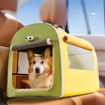 Универсальная сумка для собак в машину Four Seasons с большими глазами и симпатичными контрастными цветами для средних и крупных собак. Гнездо для большой собаки, гнездо для кошки и домашнее животное. XS: 37 * 30 * 30cm
