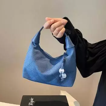 Универсальная сумка-мессенджер на одно плечо в иностранном стиле, модная портативная сумка для пельменей, сумка High Sense Super Fire Niche для женщин светло-синий