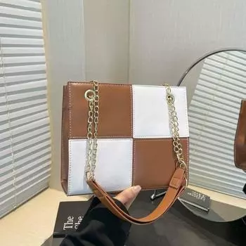 Универсальная сумка-мессенджер женская 2025 новая модная весенняя модная сумка-цепочка на плечо маленькая квадратная сумка чёрный