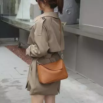 Универсальная сумка-тоут из коровьей кожи, осень 2024 г.: Женская сумка через плечо и почтальон из натуральной кожи.