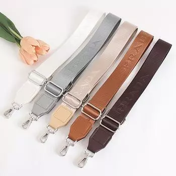 Универсальная сумка унисекс через плечо с нейлоновым жаккардовым узором и кожаным ремешком Light Gold Buckle