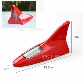 Универсальная светодиодная автомобильная антенна «Акулий плавник» с солнечной энергией, автомобильные радиосигнальные антенны, антенны для крыши, предупреждающий свет для безопасности вождения чёрный