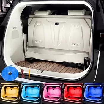 Универсальная светодиодная лента для багажника, автоматическая сенсорная лента для заднего багажника, динамическая приветственная подсветка, динамическая плавная лента для всех моделей автомобилей 2M розовый