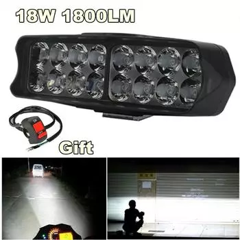 Универсальная светодиодная рабочая фара 24 Вт 2400 лм, противотуманная фара, фара дневного света (DRL), лампа для вождения, для автомобиля, грузовика, внедорожника, 12-85 В, с переключателем