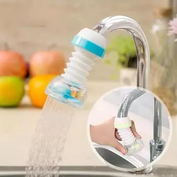 Универсальная телескопическая головка крана с защитой от брызг – вращающийся водосберегающий разбрызгиватель для легкой уборки кухни 4.5cm синий