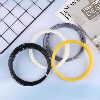 Универсальная теннисная струна Co-Polyester Monofibre Double Ribbed Tennis Racquet String 17G/1.25Mm для любителей тенниса белый