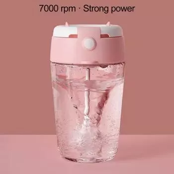 Универсальная термостойкость, большая емкость, беспроводная портативная чашка для перемешивания, чашка-шейкер для домашнего использования 400ML розовый